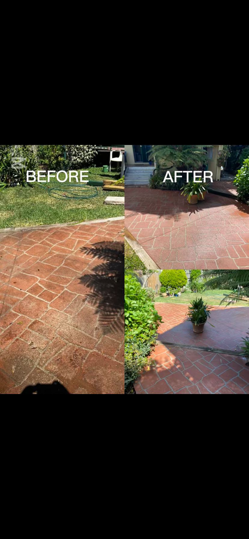 Patio cleaning before and after Sydney